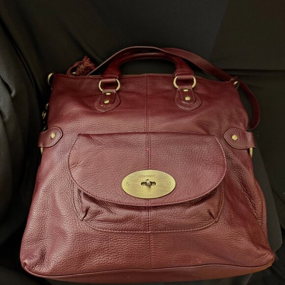 Elda Verney Burgundy Leather Bag - well loved and in beautiful condition - Picture 15 of 16